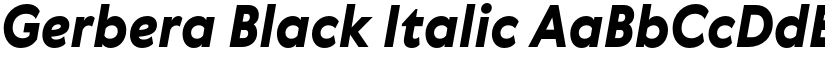 Gerbera Black Italic font