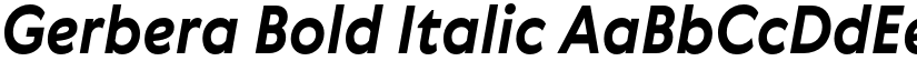 Gerbera Bold Italic font