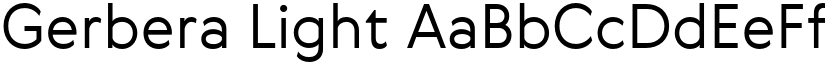Gerbera Light font