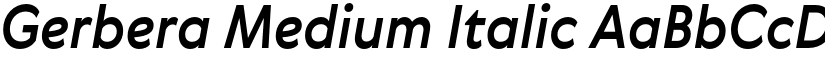 Gerbera Medium Italic font
