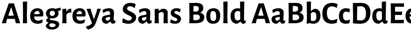 Alegreya Sans Bold font