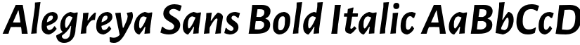 Alegreya Sans Bold Italic font