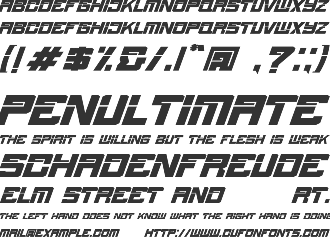 CALDERIOUS font preview