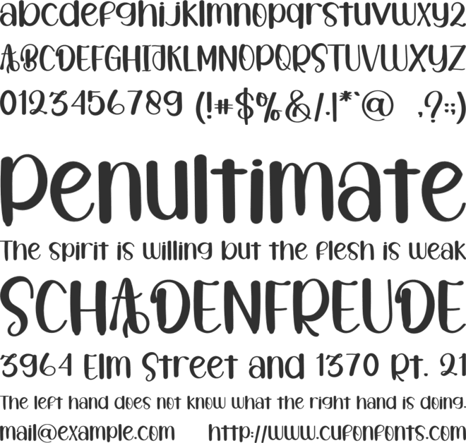 Baby Holiday font preview