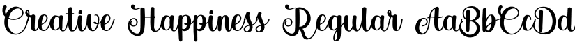 Creative Happiness Regular font