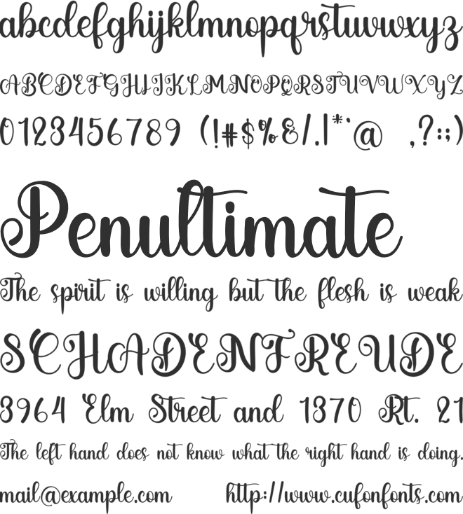 Miss You Christmas font preview