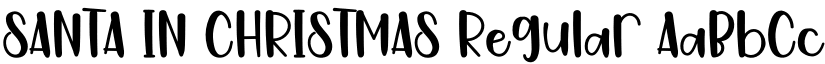 SANTA IN CHRISTMAS Regular font