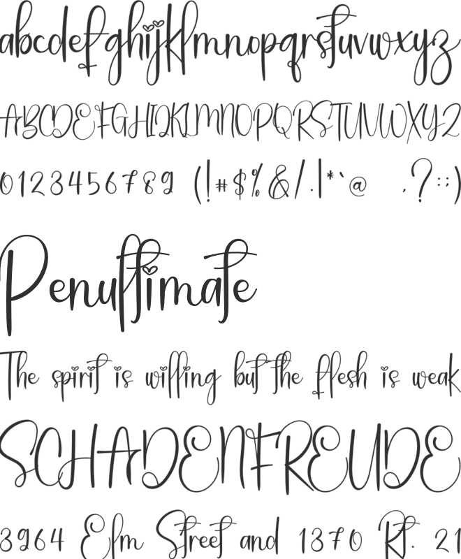 Pinky Caramel font preview