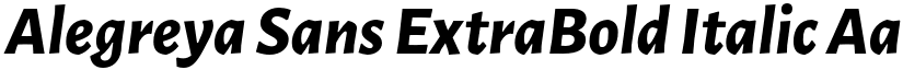 Alegreya Sans ExtraBold Italic font