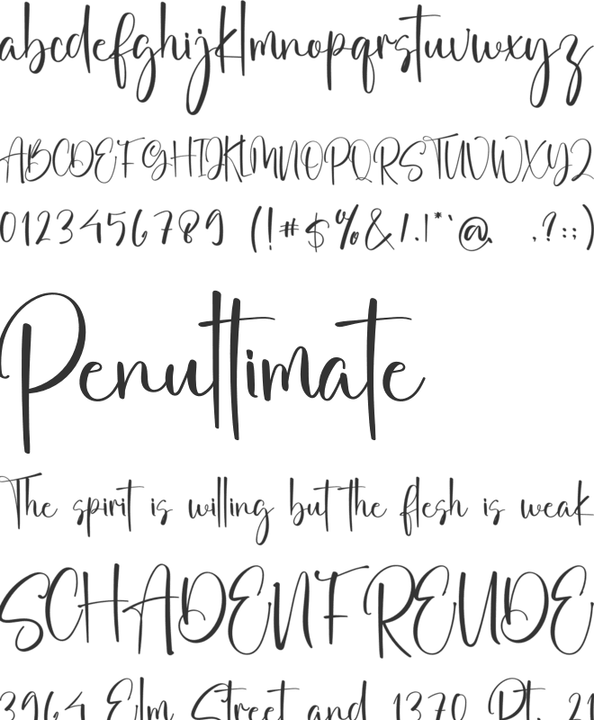 Blackwhite font preview