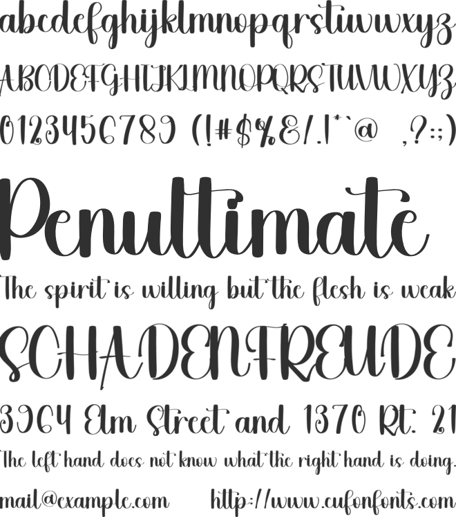 Holidays Christmas font preview