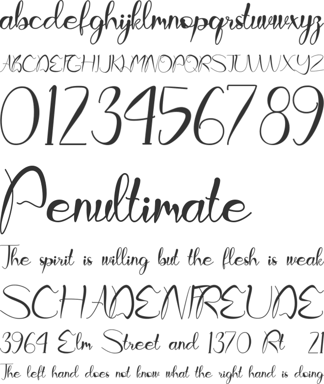 Nattasia - Personal Use font preview