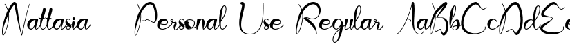 Nattasia - Personal Use Regular font