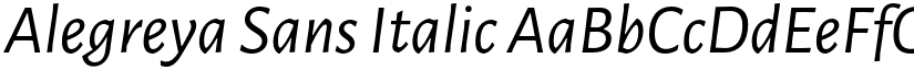 Alegreya Sans Italic font