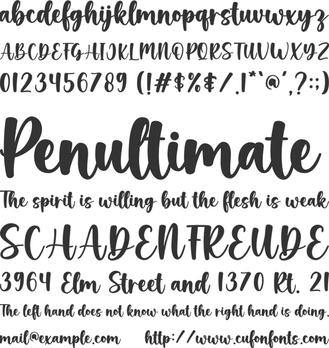 Hooray font preview