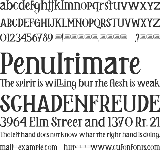 Remily Free Trial font preview