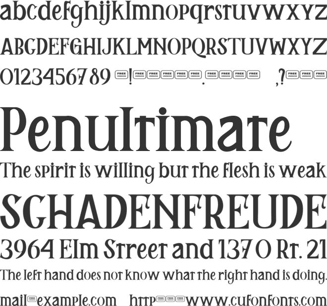 Remily Free Trial font preview