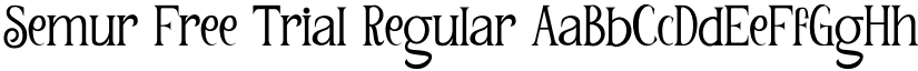 Semur Free Trial Regular font