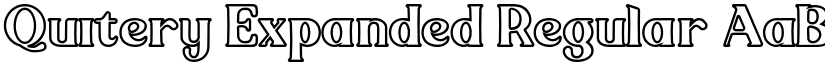 Quitery Expanded Regular font