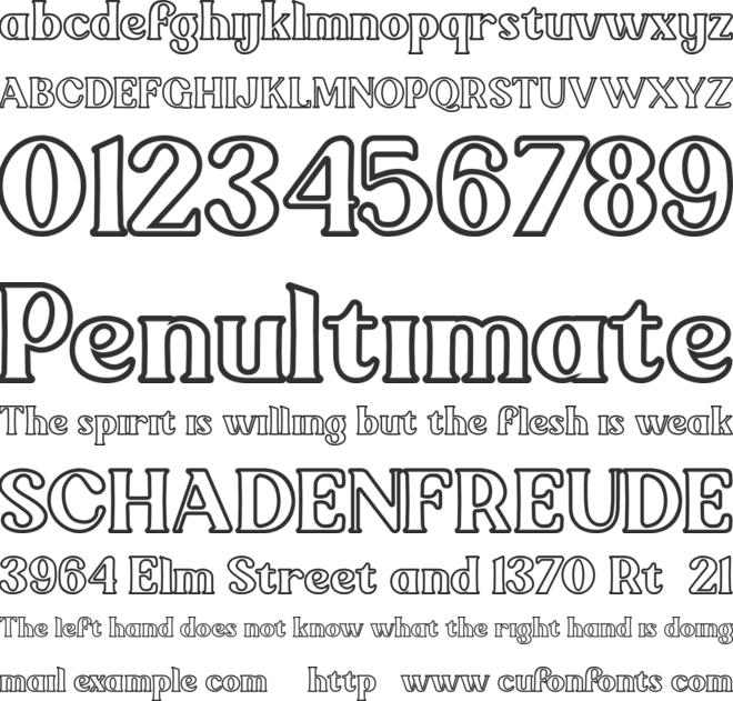 Quitery font preview