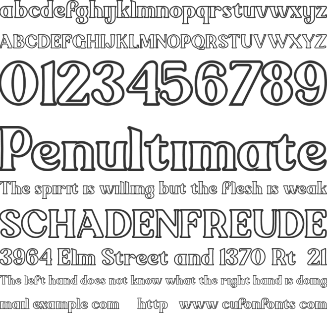 Quitery font preview