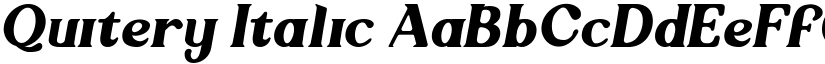 Quitery Italic font