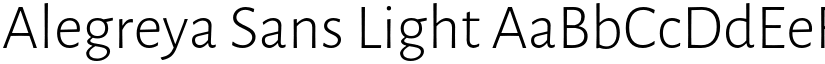 Alegreya Sans Light font