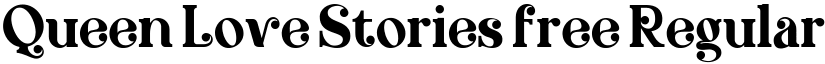 Queen Love Stories free Regular font