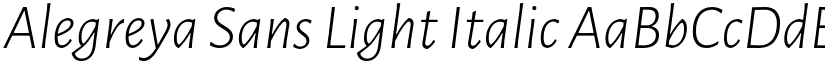 Alegreya Sans Light Italic font