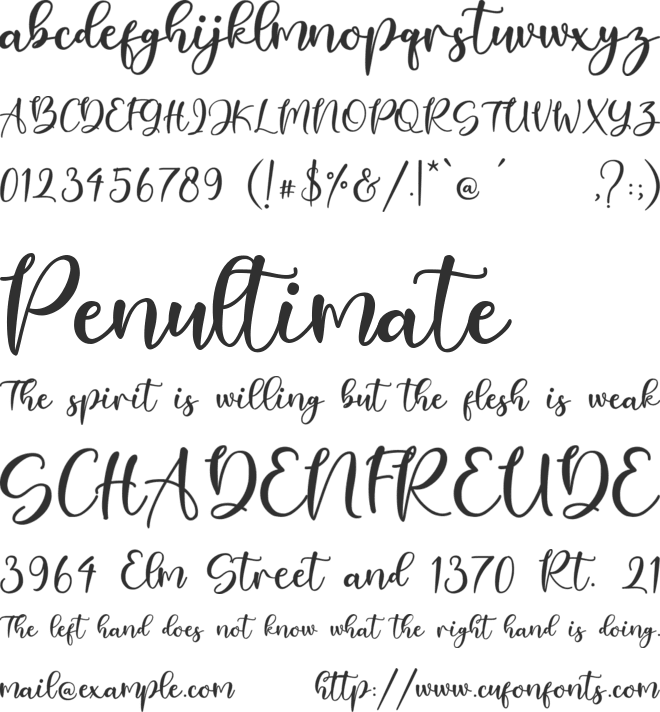 Bright Shine - Personal Use font preview