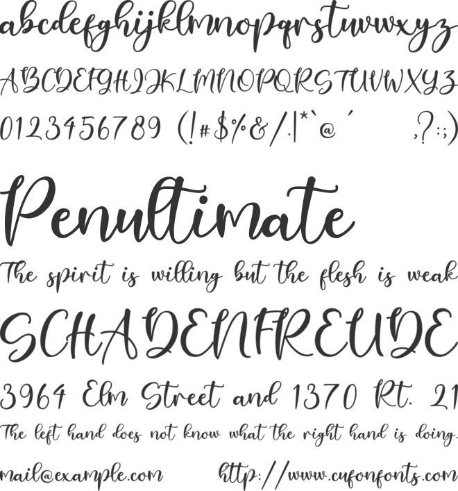 Bright Shine - Personal Use font preview
