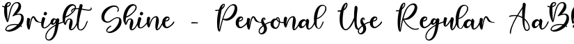 Bright Shine - Personal Use font download