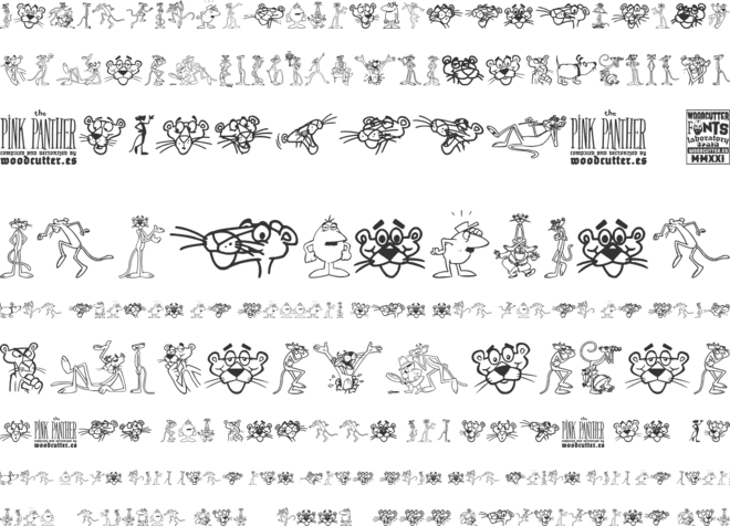 The Pink Panther font preview