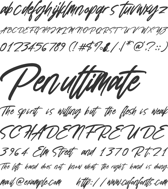 Qarafillag font preview