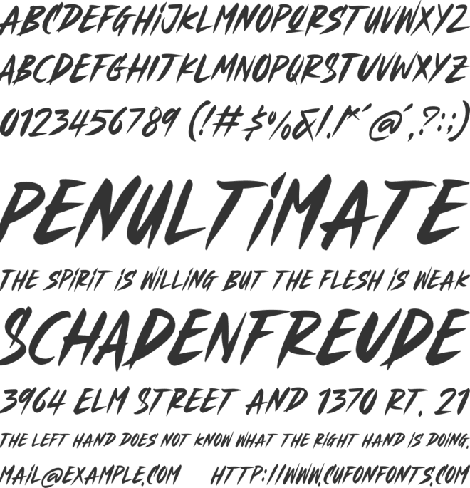 Strange Piece font preview