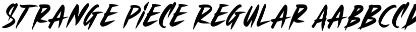 Strange Piece Regular font