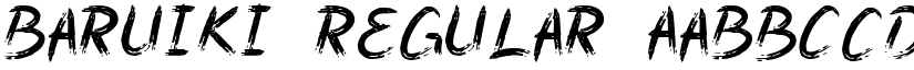 Baruiki Regular font