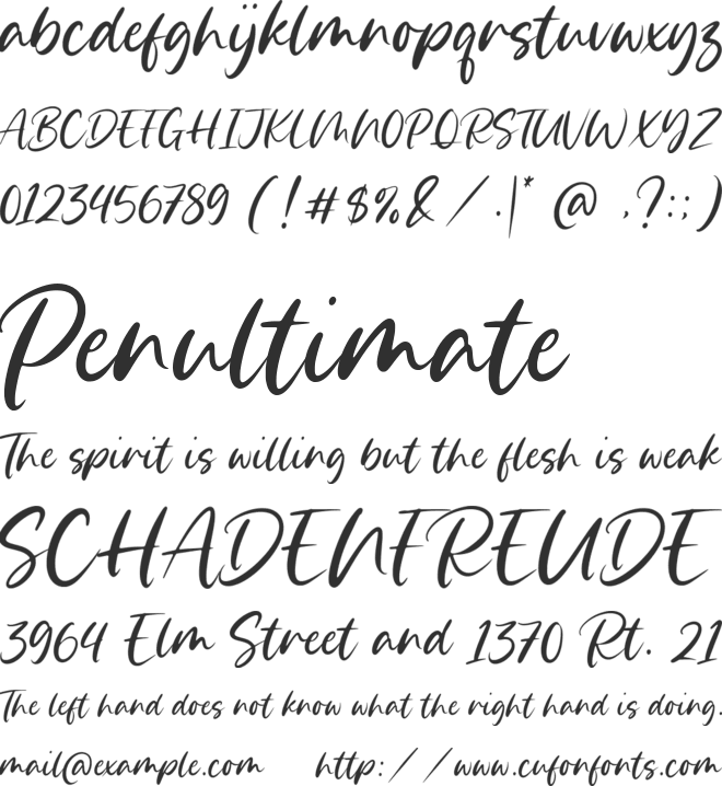 Brother Time font preview