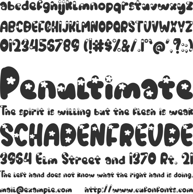 Lily Clover font preview