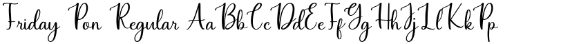 Friday Pon Regular font