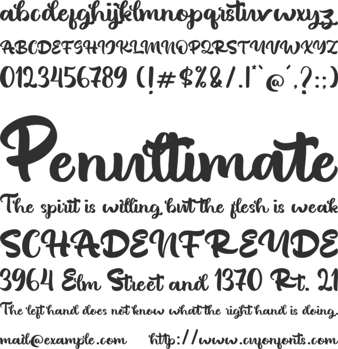 Januaryta font preview