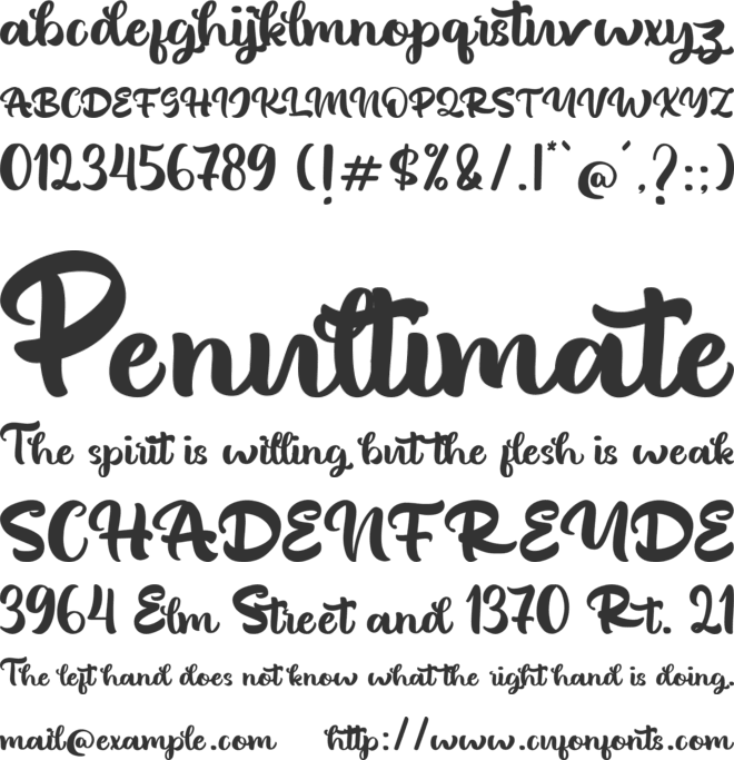 Januaryta font preview