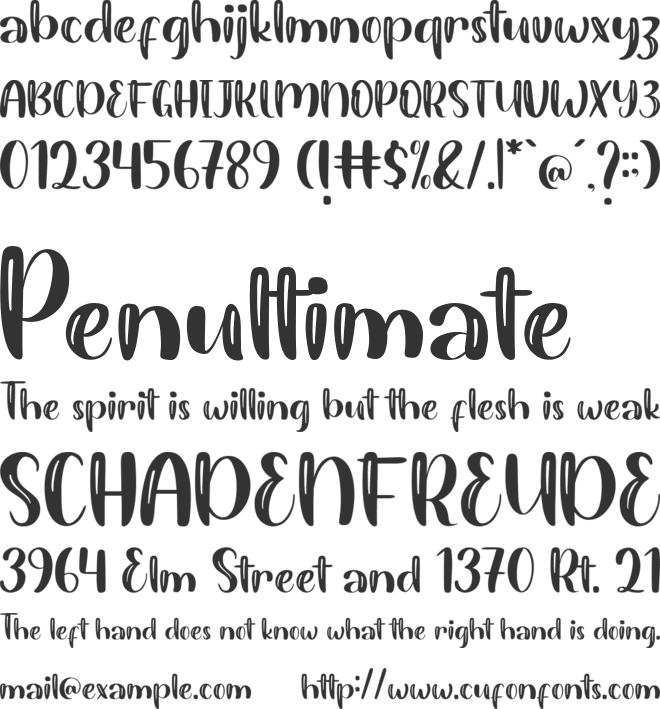 Maylani font preview