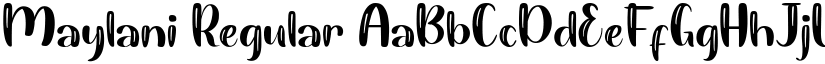 Maylani Regular font