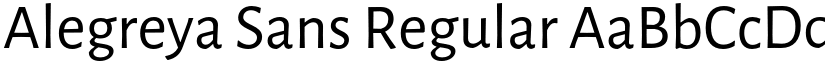 Alegreya Sans Regular font
