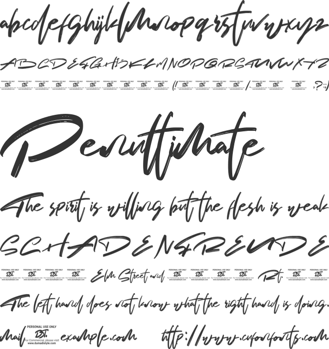 Hellombah font preview