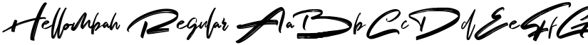 Hellombah Regular font