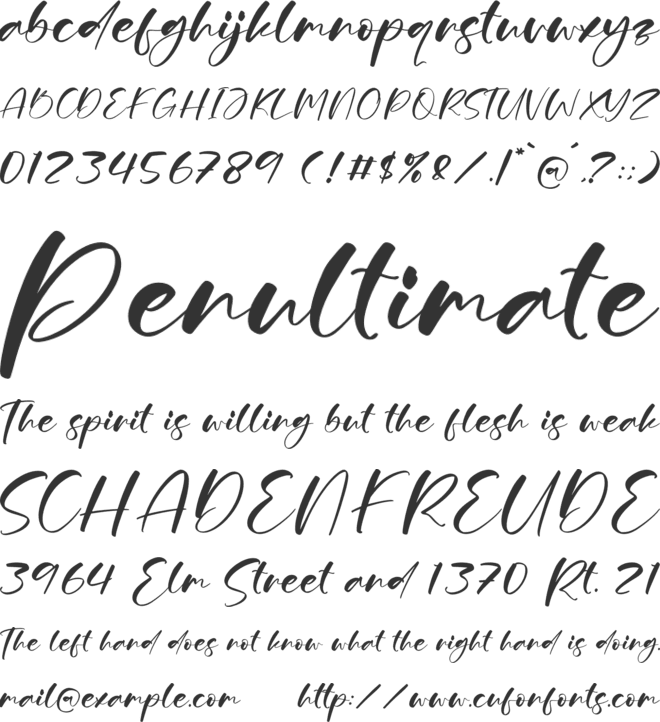 Bathedya font preview