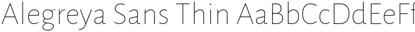 Alegreya Sans Thin font