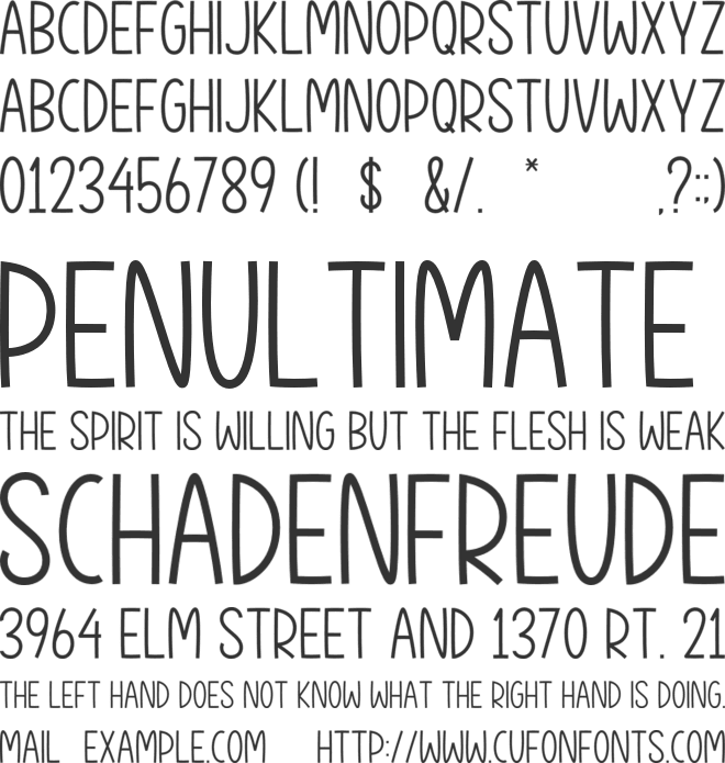 Thanks Teacher font preview